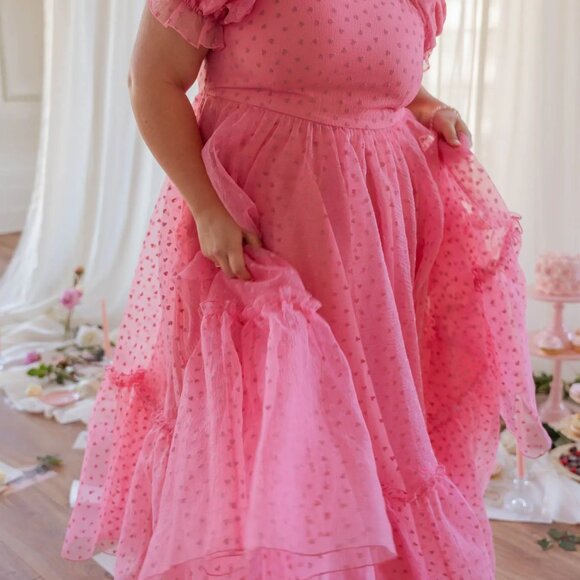 Ivy City Co Dresses & Skirts - Ivy City Co Wonderland Dress in Pink Hearts 3X NWT